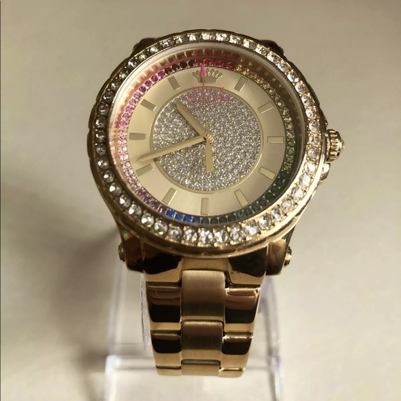 Accessories - Juicy Couture Watch Gold Multi Stone Bracelet